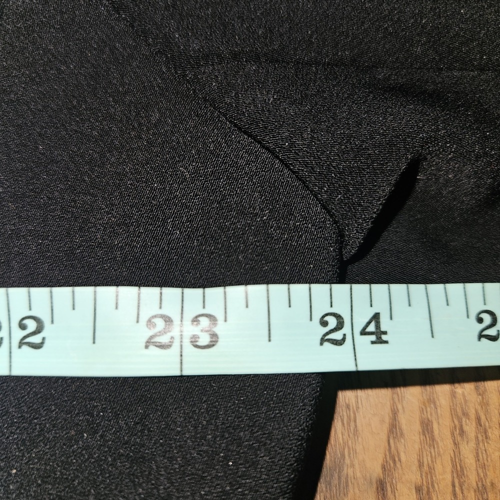 Womens Gallery Black Long Pea Coat Trench Size 16 Dressy Elegant - Picture 5 of 8